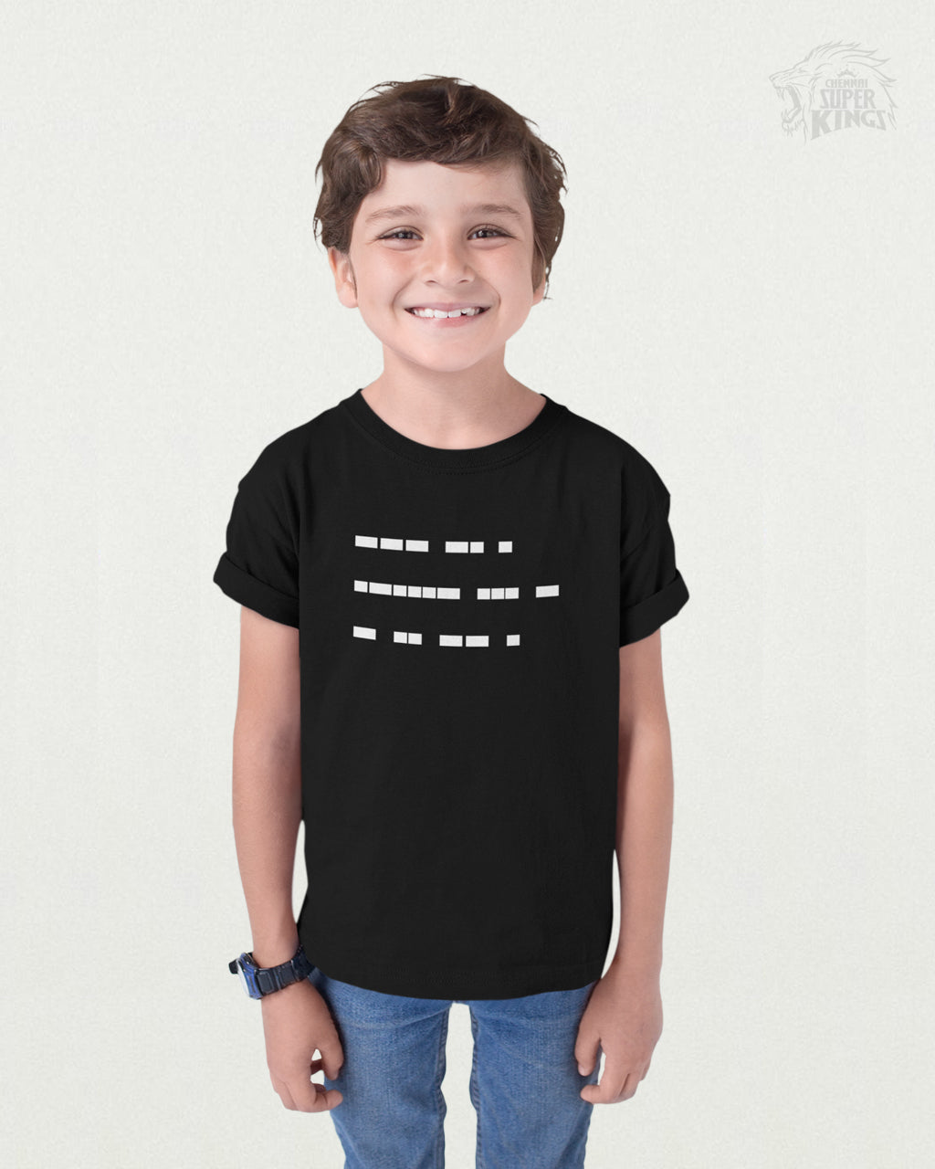 MS Dhoni Morse Code T-Shirt For Kids