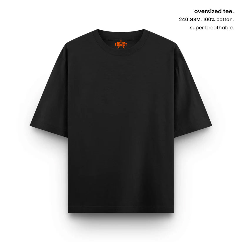 Terry Oversized T-shirt Black 240 GSM