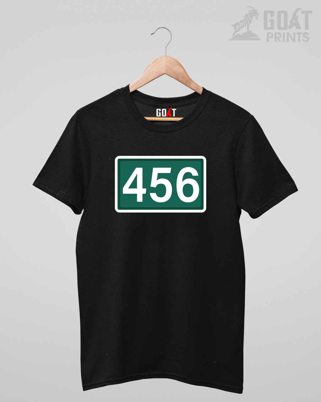 minimalist t-shirt featuring player numbers from Squid