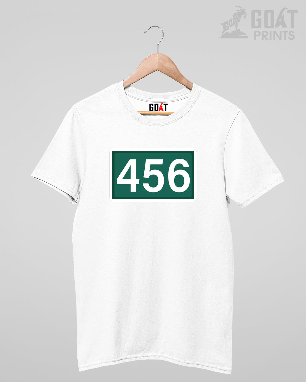 minimalist t-shirt featuring player numbers from Squid