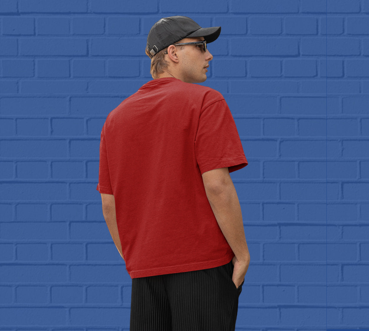 Shop Men s Red Oversized Tshirt