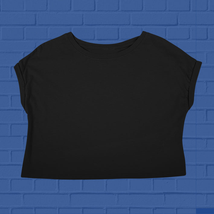 Buy Black plain crop top online in India