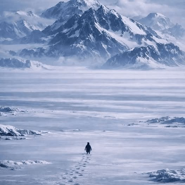 The Penguin That Left Its Group and Walked Toward the Mountains