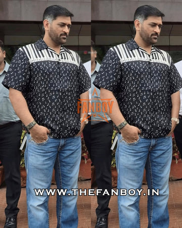 MS Dhoni’s ₹72,000 Piano Shirt at TheFanBoy
