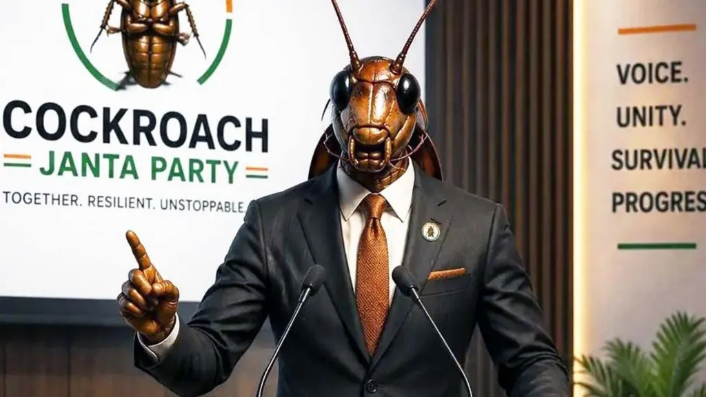 India has a new political superstar - a cockroach  : Cockroach Janata Party