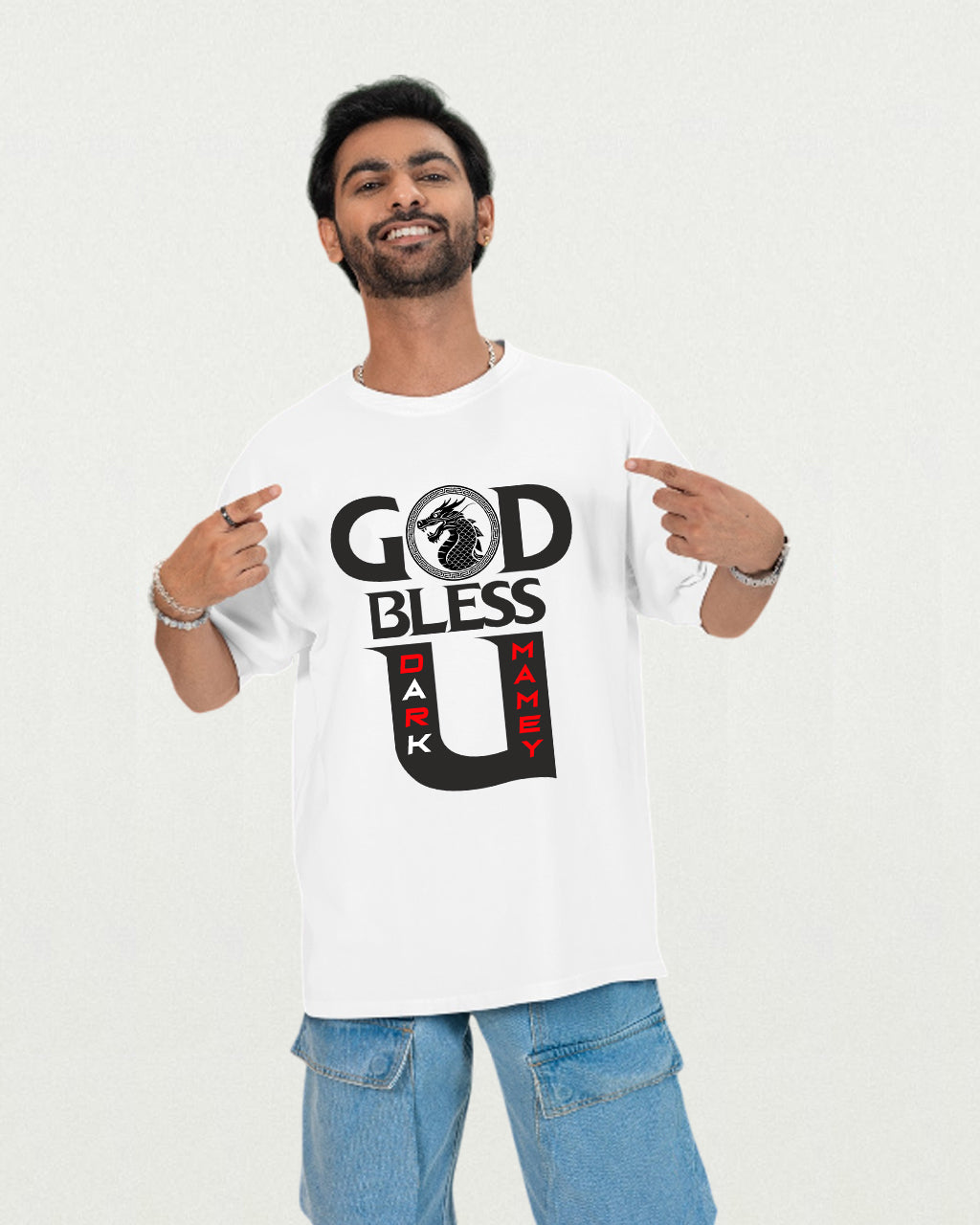 AK God Bless U (GBU) MAMEY Oversized T-shirt