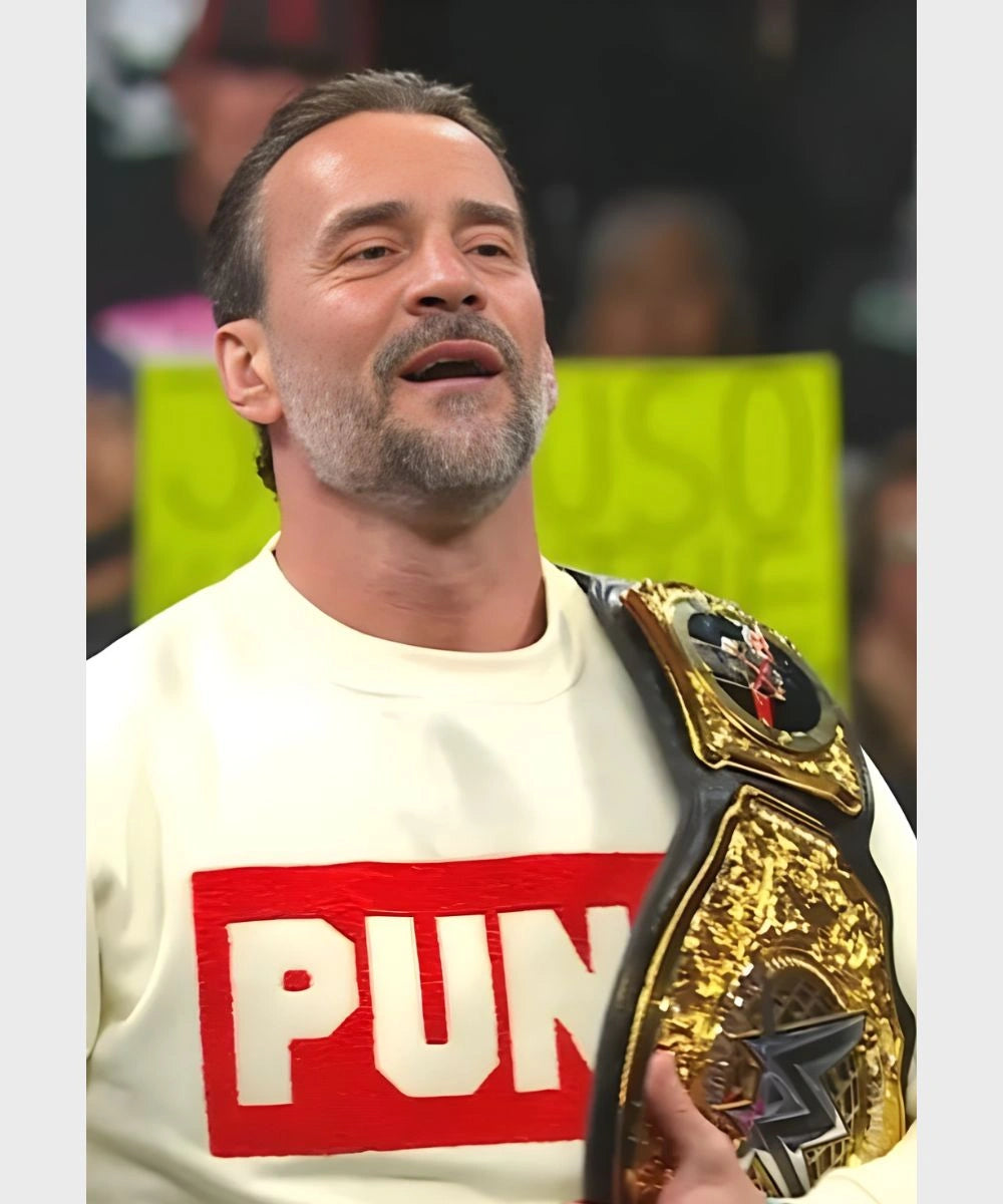 CM Punk Sweatshirt -WHITE