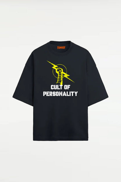 CM Punk Cult of Personality Terry Oversized T-Shirt in black – premium wrestling fan apparel from TheFanboy.in, inspired by WWE & AEW Best in the World CM Punk