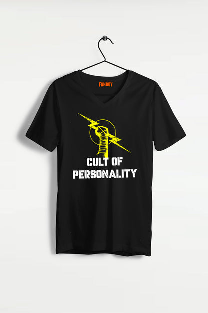 CM Punk Cult of Personality V-Neck T-Shirt – trendy WWE fan apparel in India, exclusive wrestling tee from TheFanboy.in.