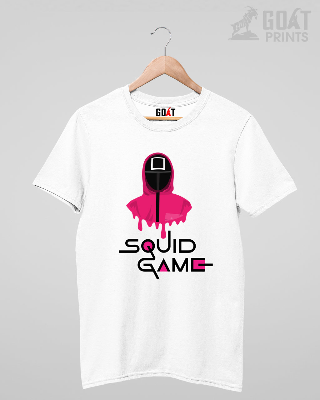 Classic black tee with the official Squid Game logo design.