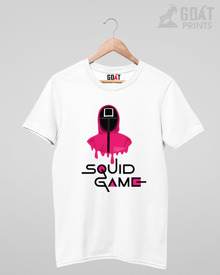 Classic black tee with the official Squid Game logo design.