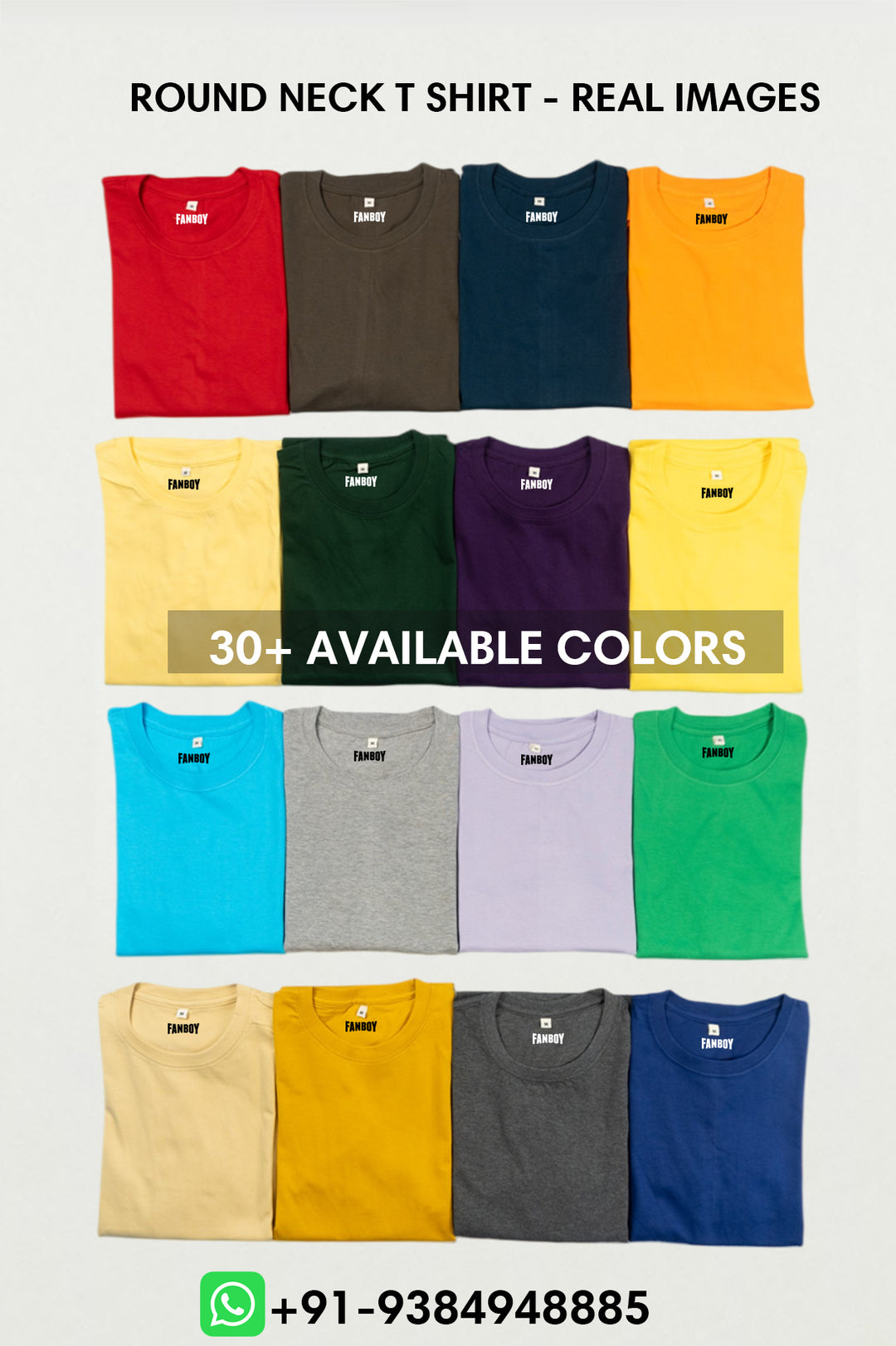 Classic fit cotton round neck T-shirt with half sleeves – everyday wear collection at thefanboy.in
