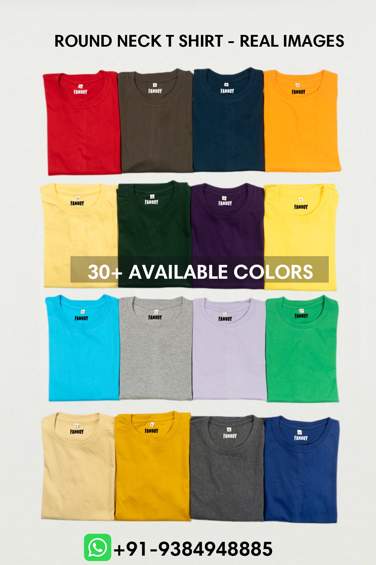 Classic fit cotton round neck T-shirt with half sleeves – everyday wear collection at thefanboy.in