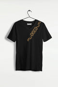 Trendy Coolie Gold Watch V-neck t-shirt for men and women, breathable fabric with iconic Rajini design, buy online at TheFanboy.in.