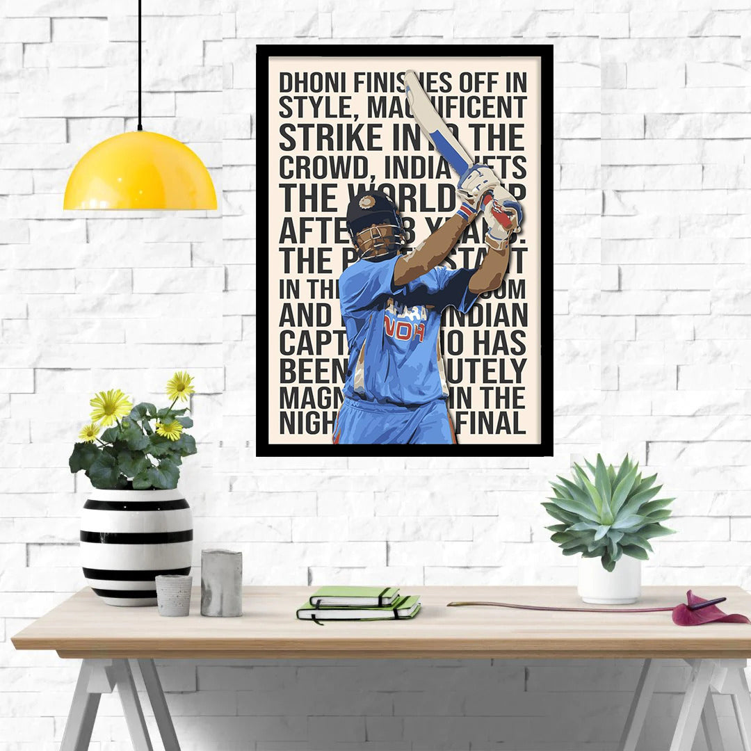 DHONI FISHISH OFF IN STYLE WALL POSTER