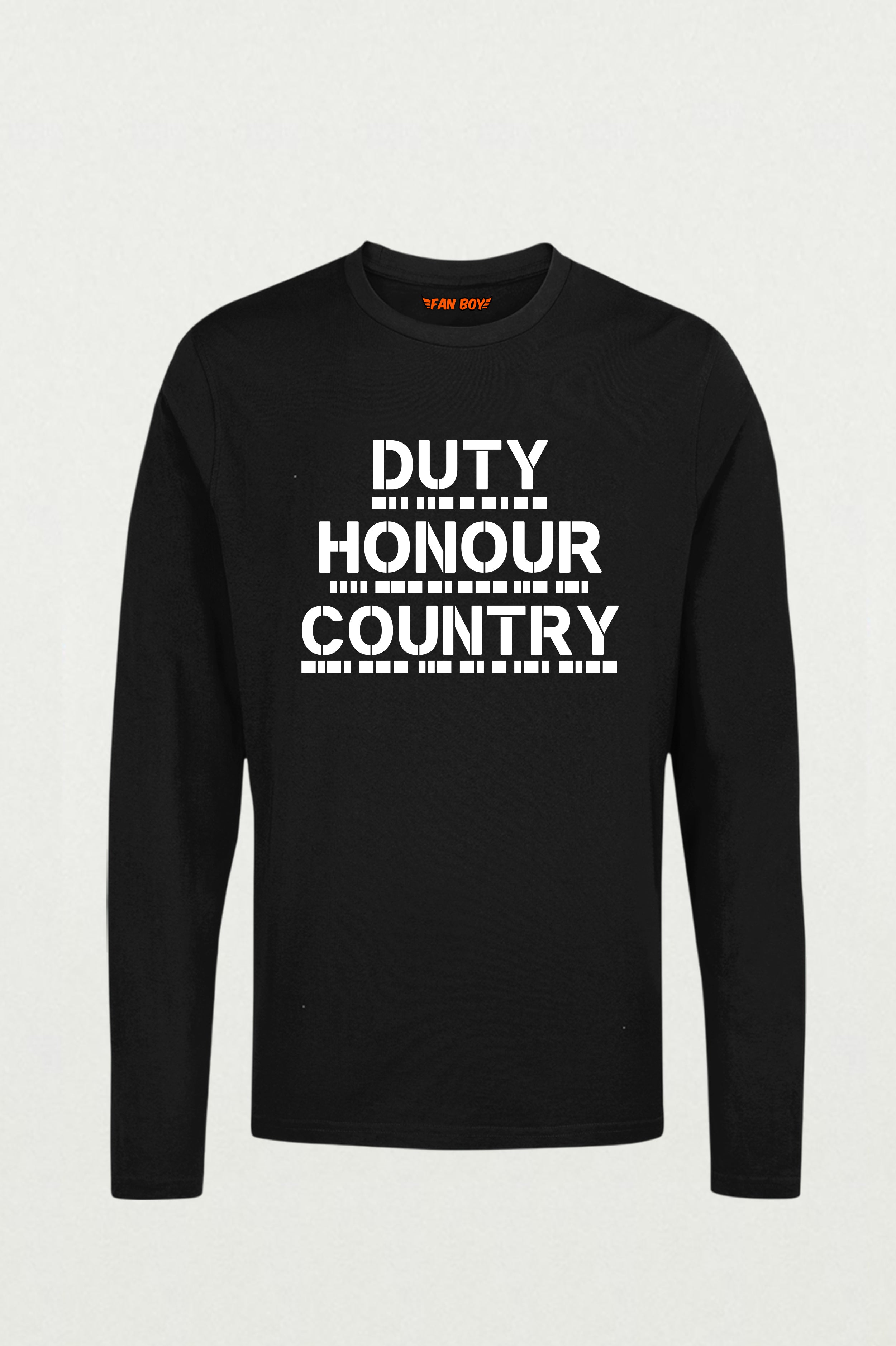 MS Dhoni “Duty Honour Country” Morse Code T-Shirt (Limited Edition) full sleeve t shirt

