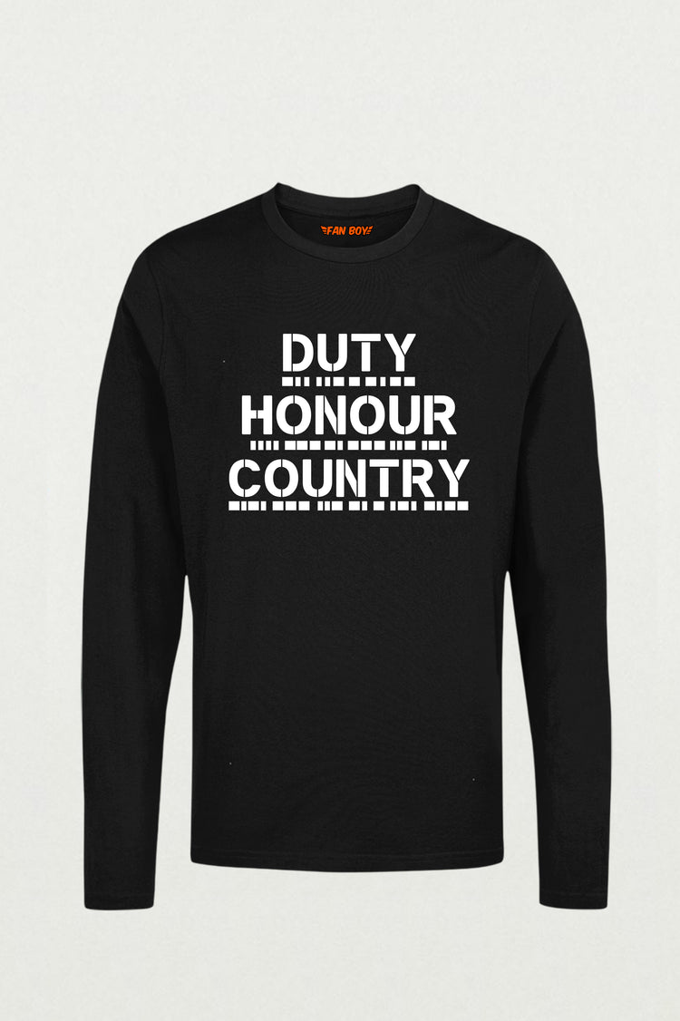 MS Dhoni “Duty Honour Country” Morse Code T-Shirt (Limited Edition) full sleeve t shirt

