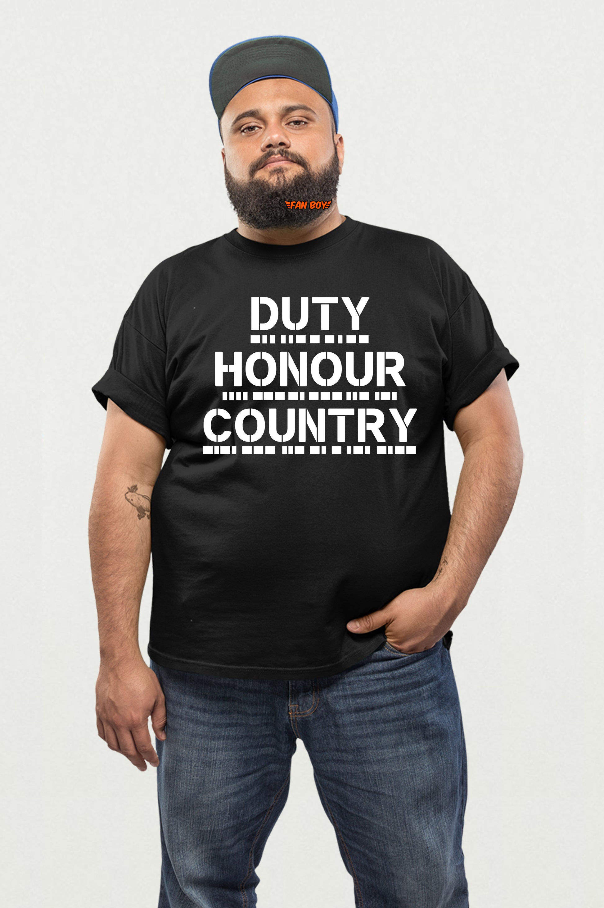 DUTY. HONOUR. COUNTRY. boldly printed in Morse code. 