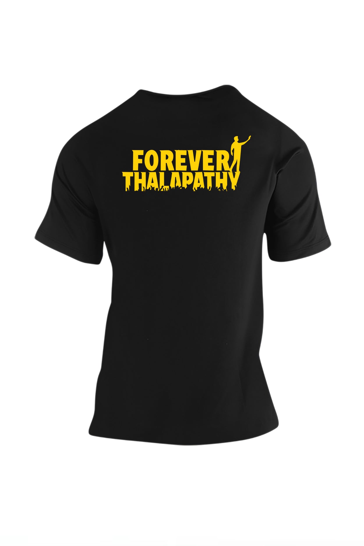 Forever Thalapathy black printed T-shirt for Vijay fans