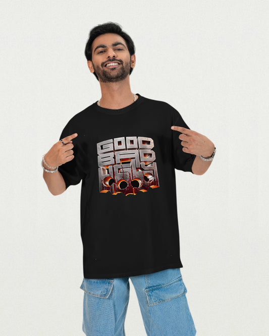 Ajith Kumar-inspired Good Bad Ugly movie T-shirt featuring bold graphic design, available at thefanboy.in for Tamil cinema fans