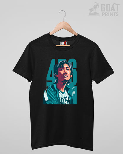 High-quality printed t-shirt featuring player 456  tshirt