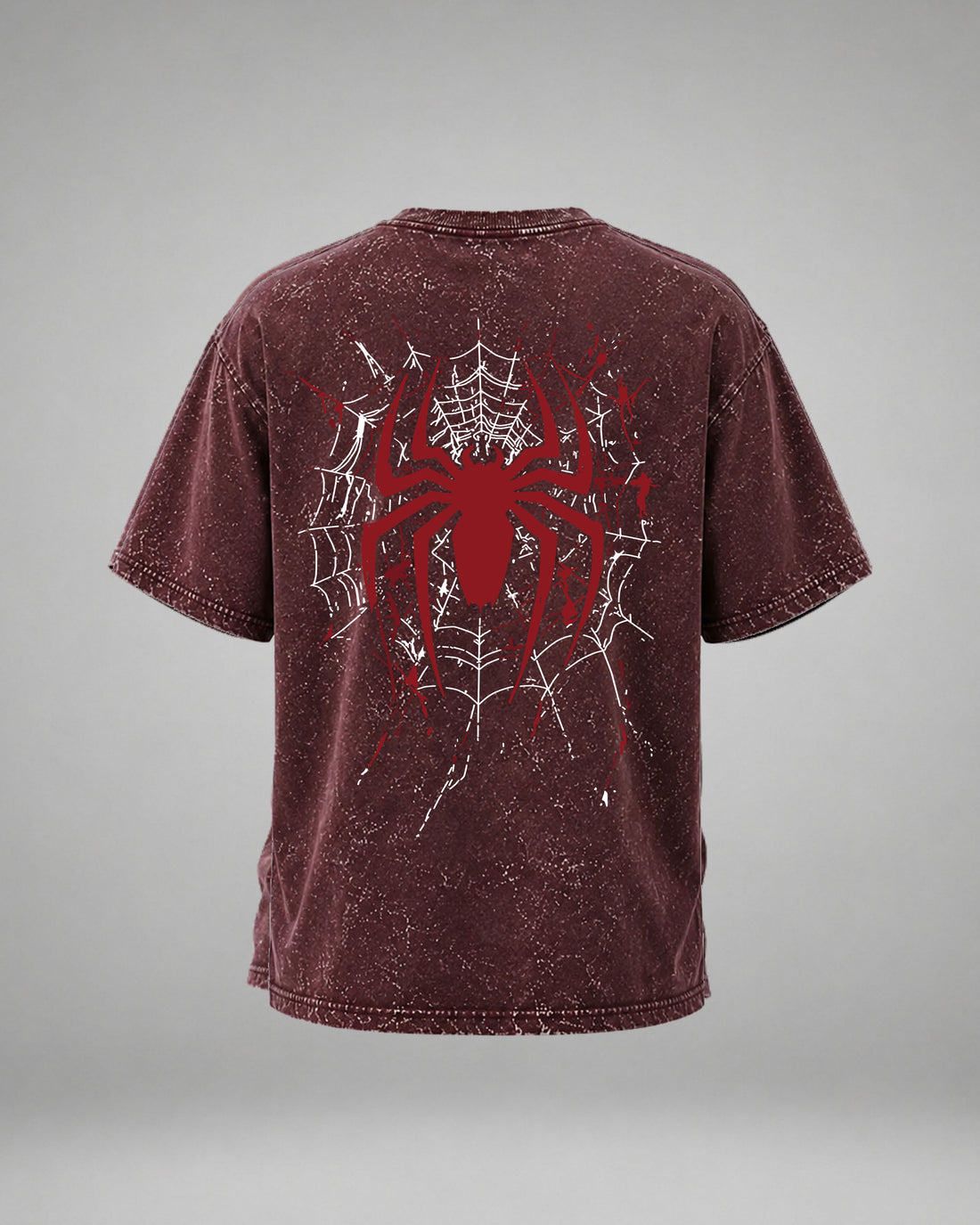 Unisex Acid Wash Oversized T-Shirt Size Chart by FANBOY featuring XS to 2XL measurements with chest and length dimensions in inches for the perfect oversized fit.