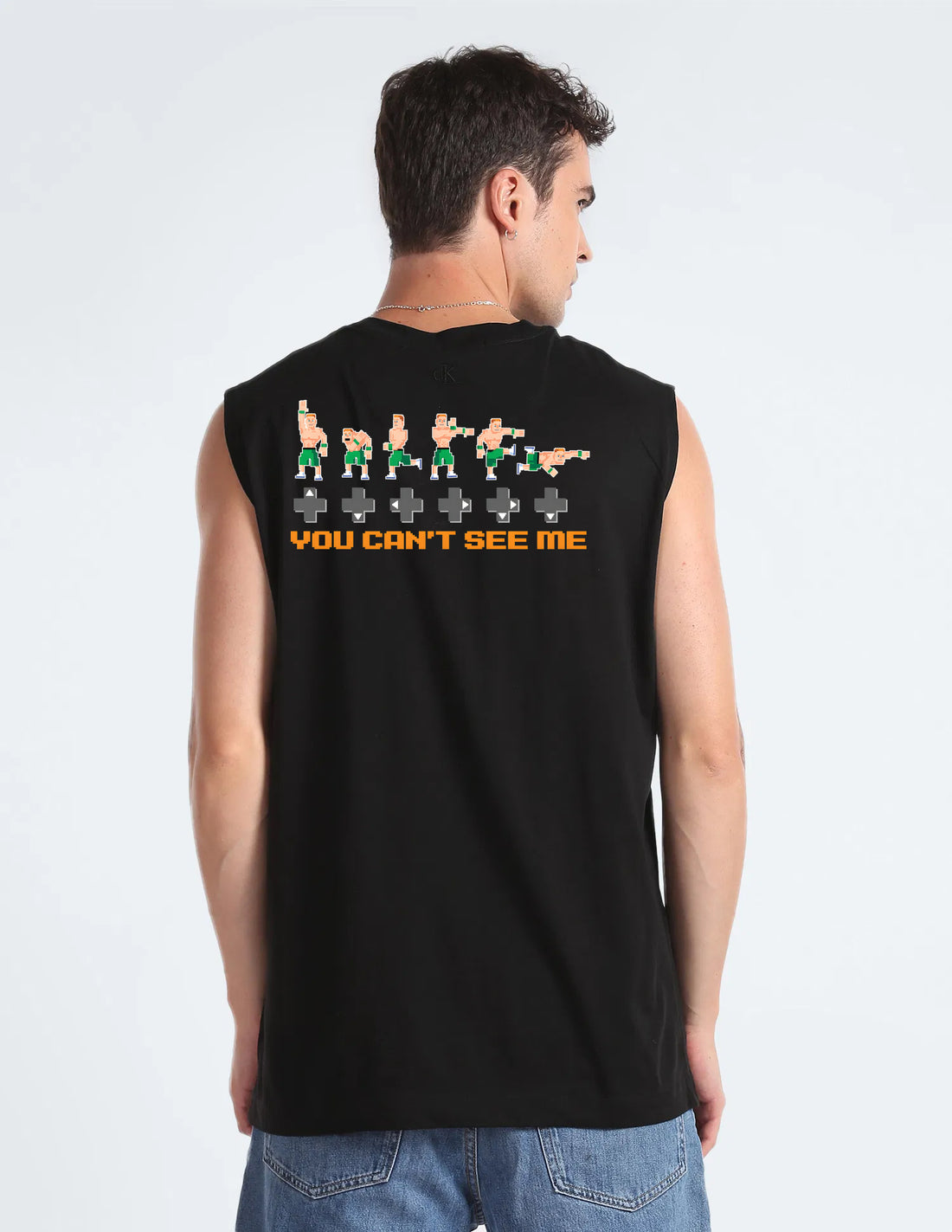John Cena retro gaming–style sleeveless vest