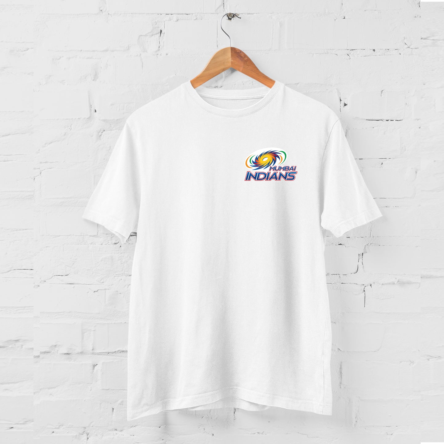 MI - mumbai indians  FAN T SHIRT WHITE