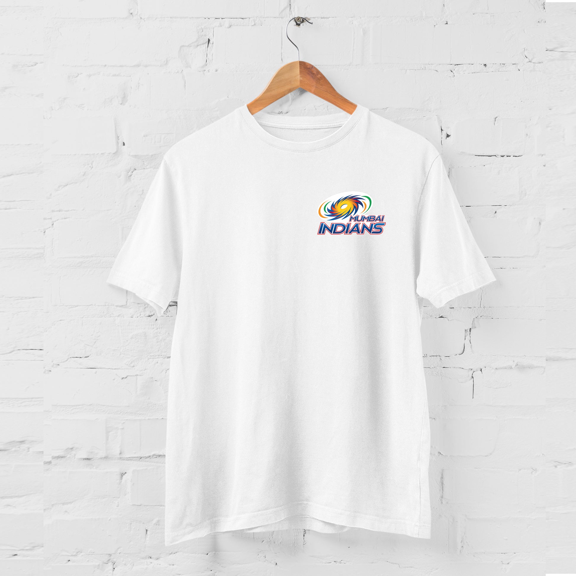 MI - mumbai indians  FAN T SHIRT WHITE