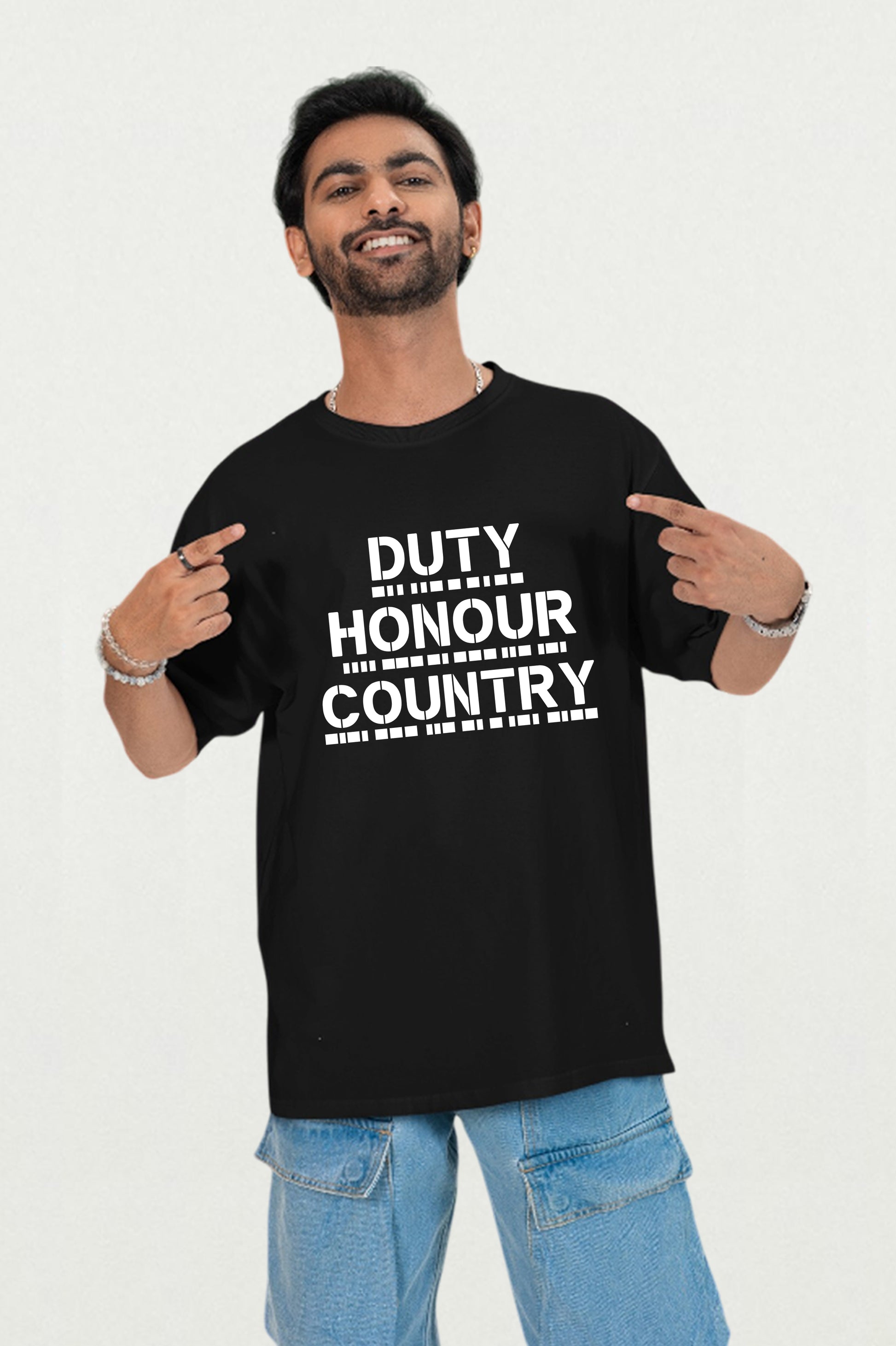MS Dhoni “Duty Honour Country oversize t shirt