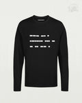 MS Dhoni ‘One Last Time’ Full Sleeve T-Shirt – Black, premium cotton with Morse code design, perfect for cricket fans and CSK supporters