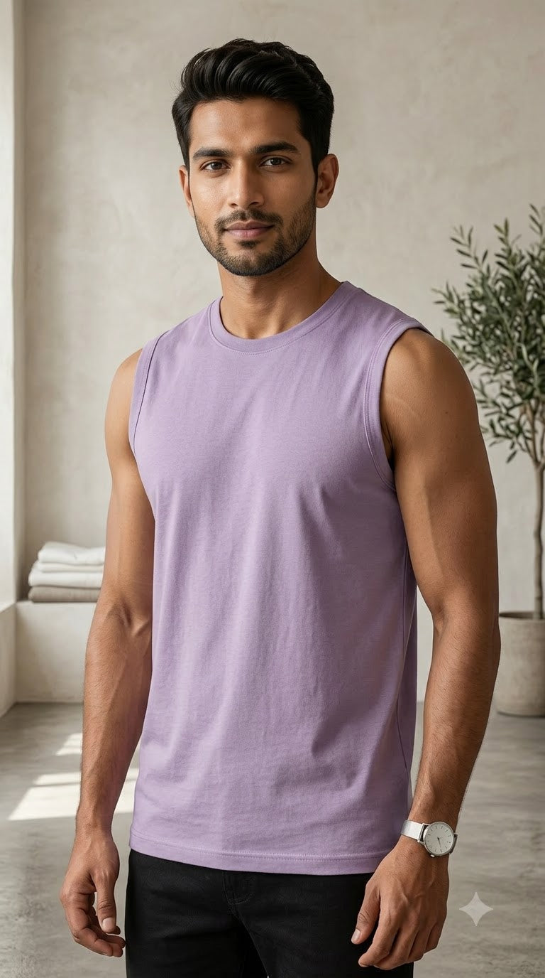 Solid Vest Lavender