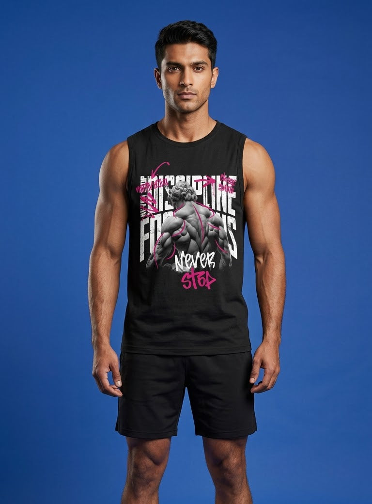 Discipline Never Stops Premium Gym Vest