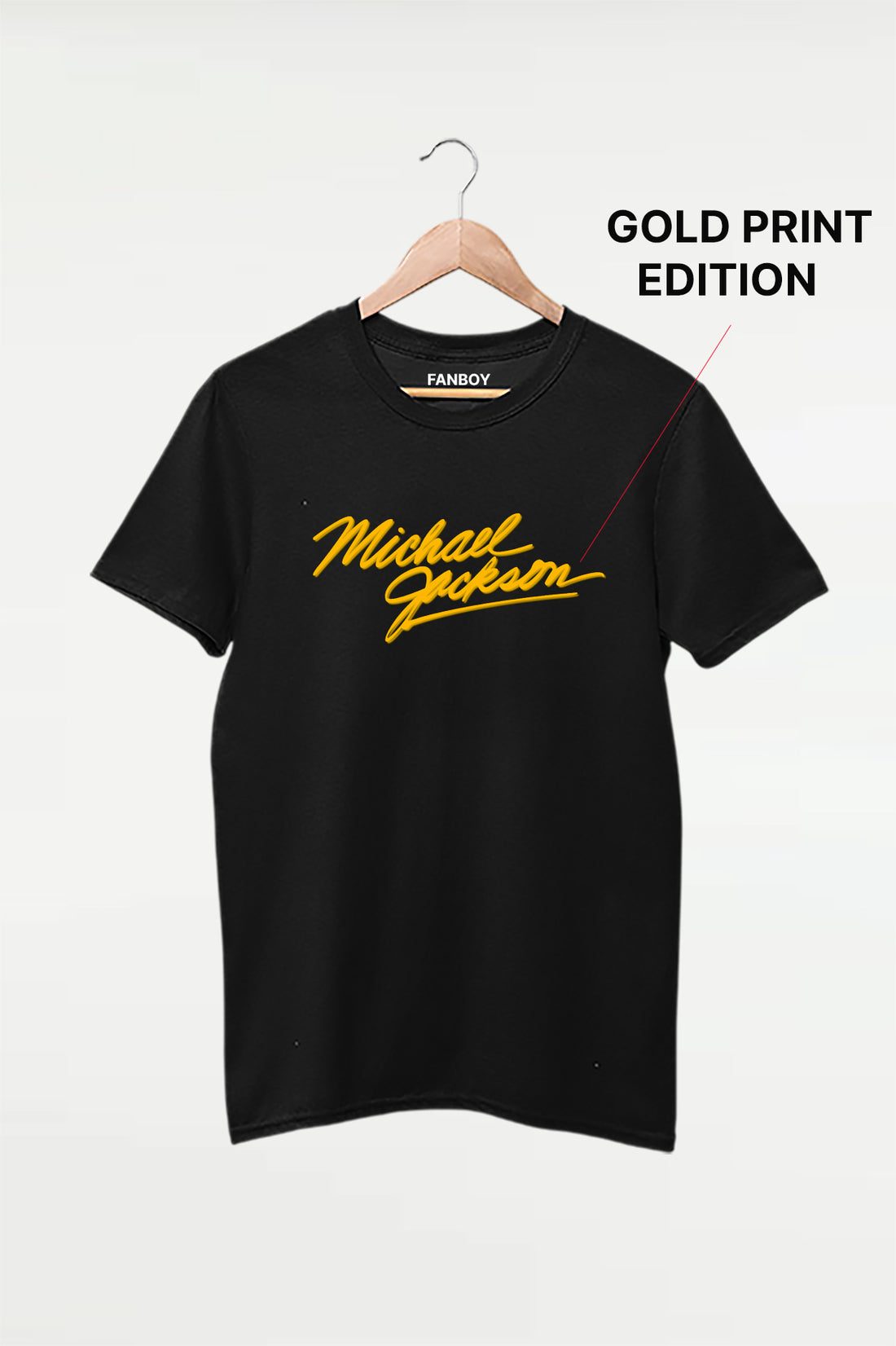 Michael Jackson Gold Print T-Shirt for Men 