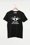 NOT LOST JUST DIFFERENT – Penguin Motivation T-Shirt