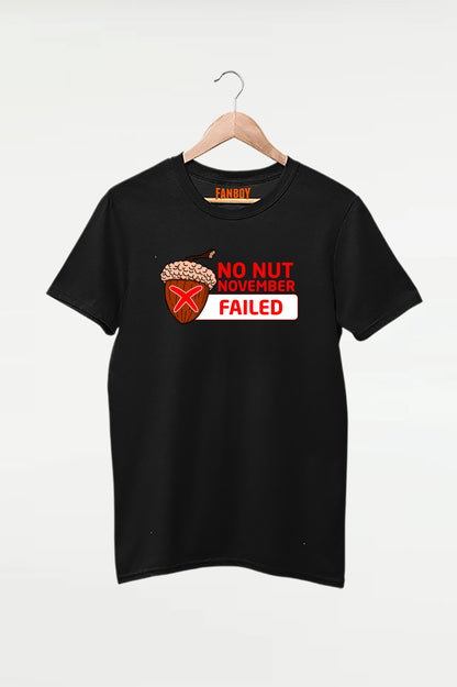 No Nut November Failed NNN T-Shirt for Men – Funny Meme Tee