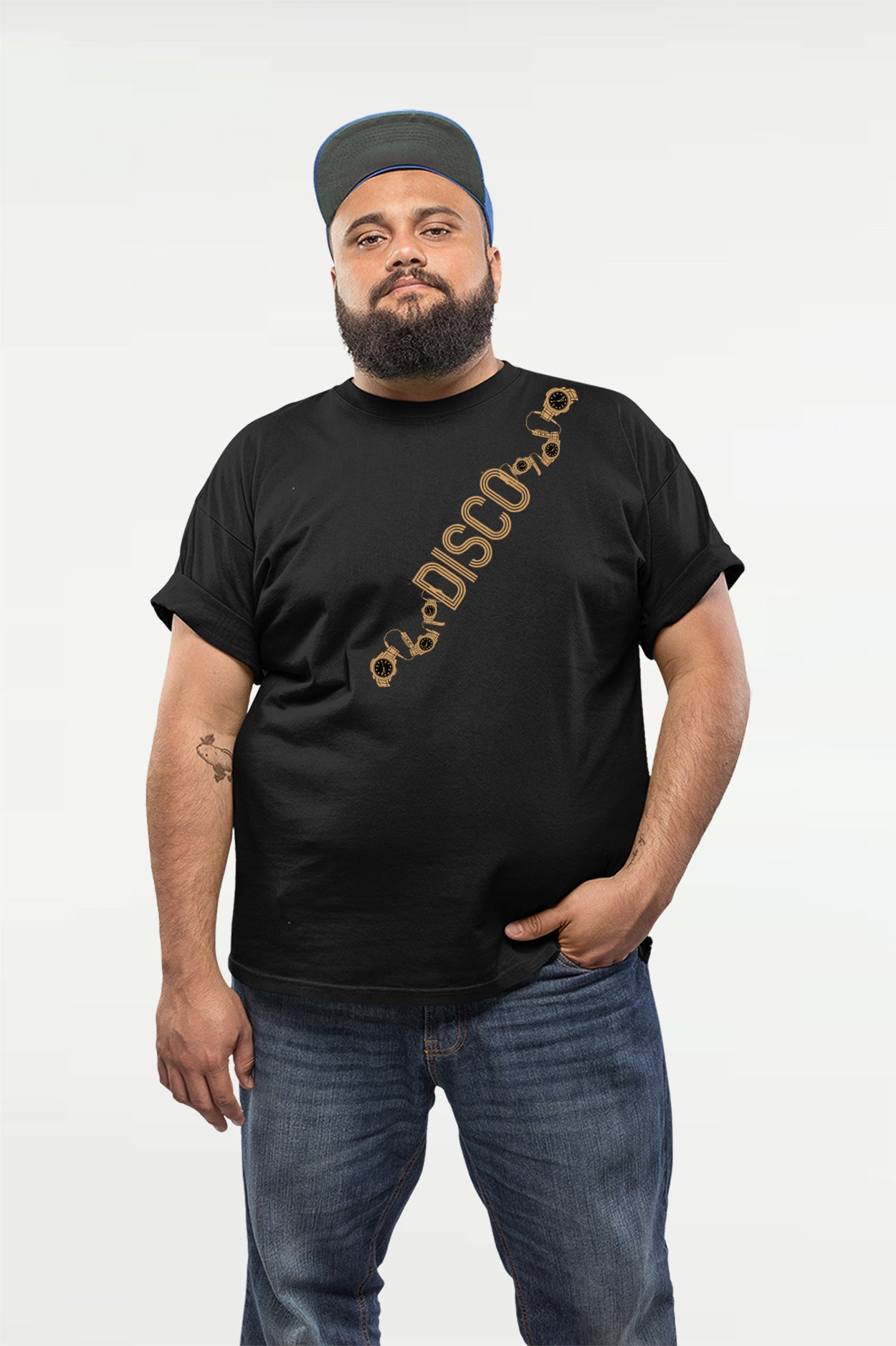 Plus size Coolie Gold Watch t-shirt available up to 7XL, comfortable oversized fit with Superstar Rajinikanth design, shop now at TheFanboy.in.