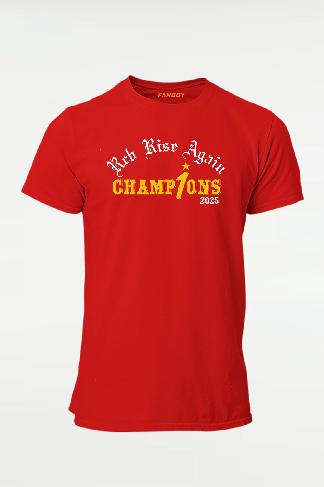 RCB Rise Again Champions IPL Red Fan T Shirt Royal Challengers Bengaluru