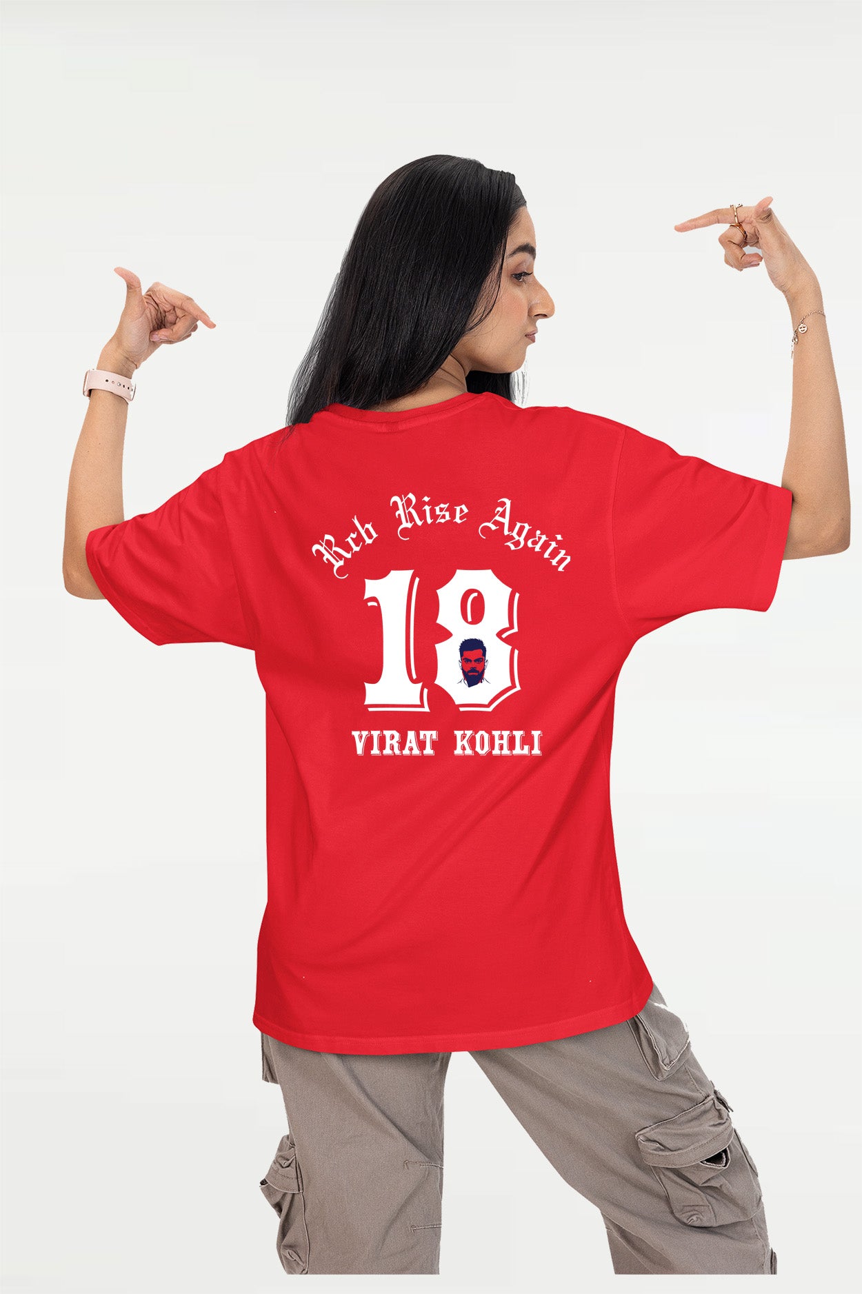 RCB Rise Again T-Shirt girl oversized  t shirt