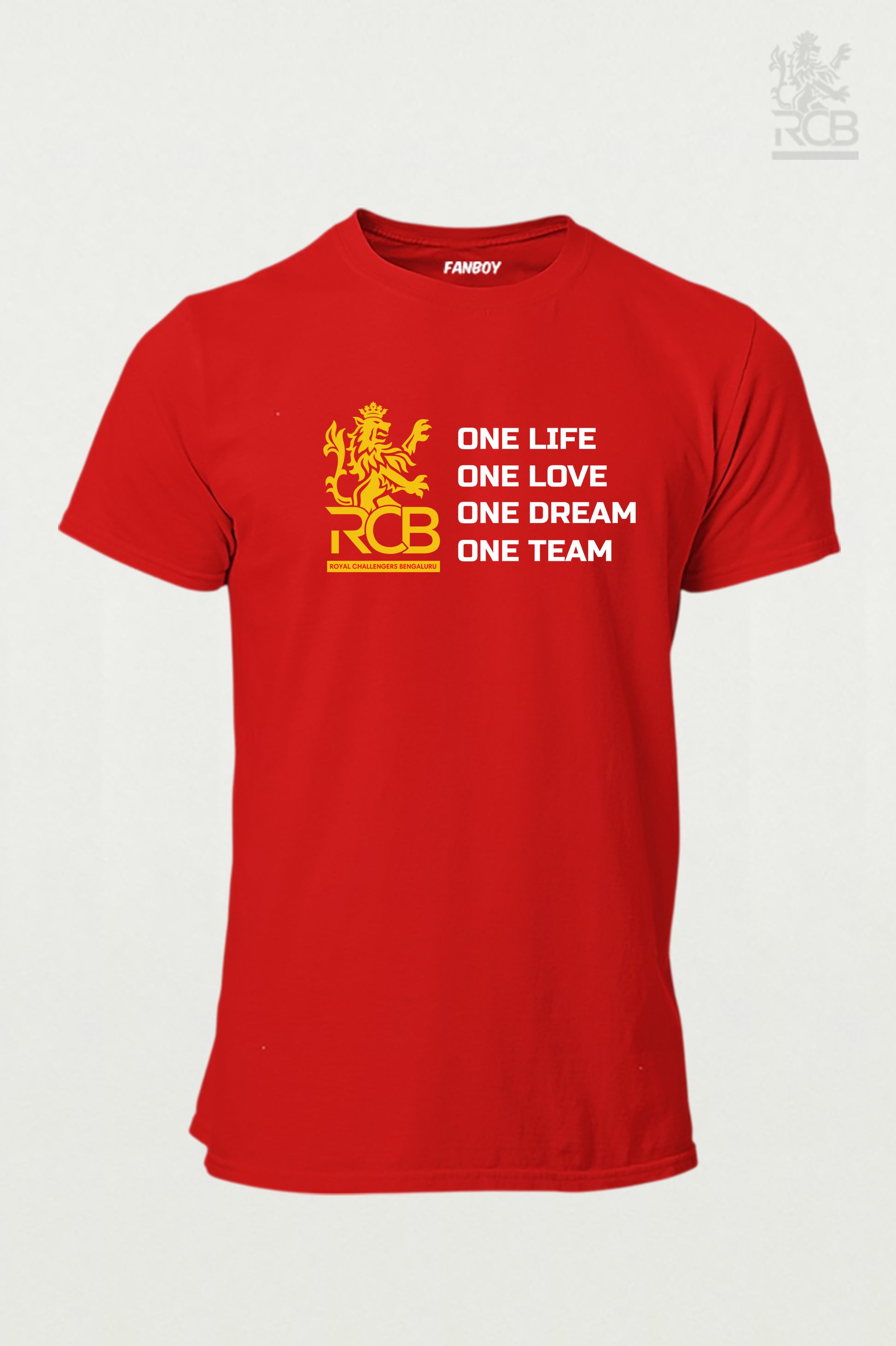 Royal Challengers Bangalore (RCB) T-shirt – Red and black IPL fan apparel with team logo for men and women