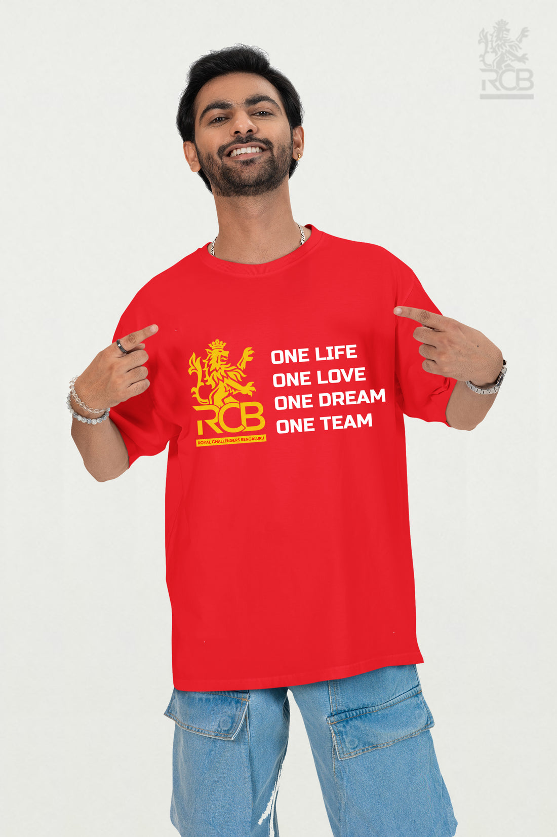 Royal Challengers Bangalore (RCB) T-shirt – Red and black IPL fan apparel with team logo for men and women