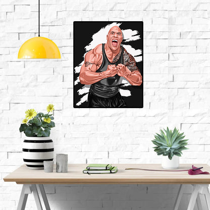 wwe the rock wall poster