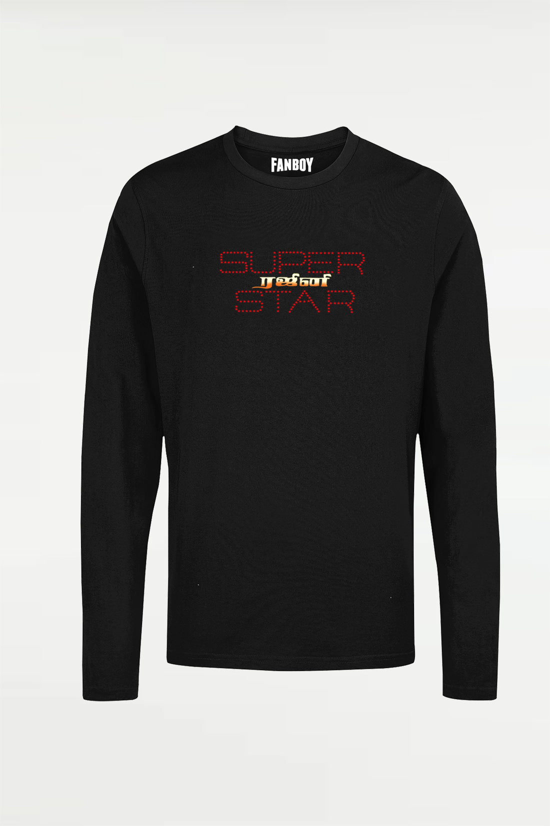 Superstar Rajini Title Card Printed Half Sleeve T-Shirt for Fans – Stylish Round Neck Cotton Tee