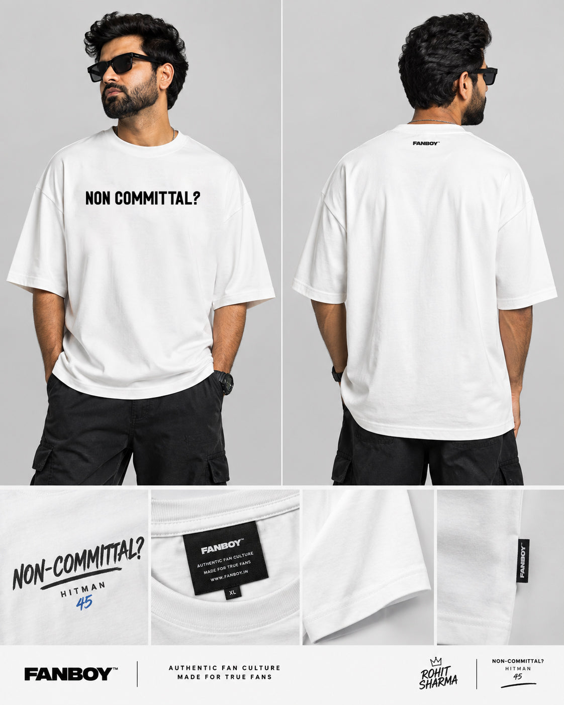 Rohit Sharma Non-Committal t shirt online india at thefanboy.in