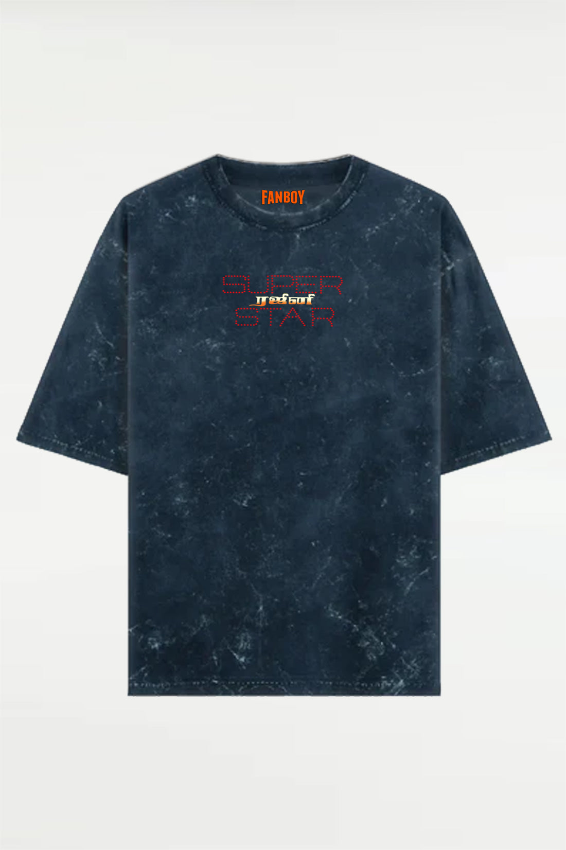 Super Star Rajini acid wash oversized T-shirt in black – Fanboy official Tamil cinema fan merchandise
