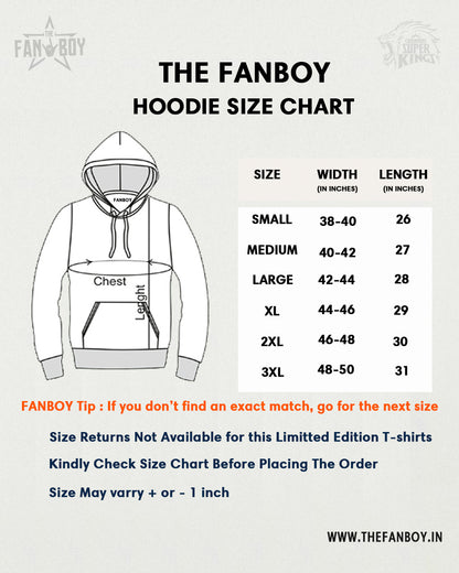  TheFanboy Hoodie Size Chart – Find your perfect fit for TheFanboy hoodies