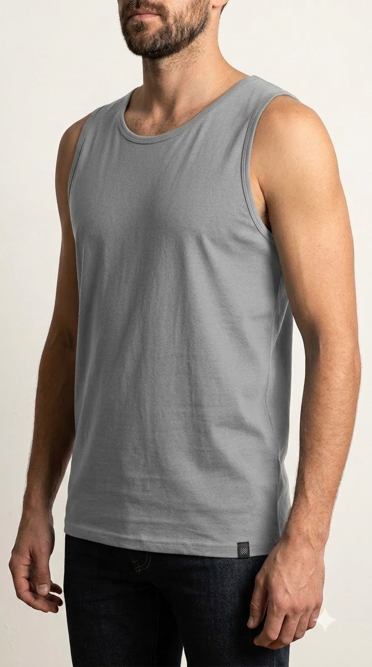 Solid Vest Charcoal Melange