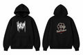 HUKUM Tiger Ka Hukum graphic hoodie front view  and back viewwith bold fan-inspired streetwear design