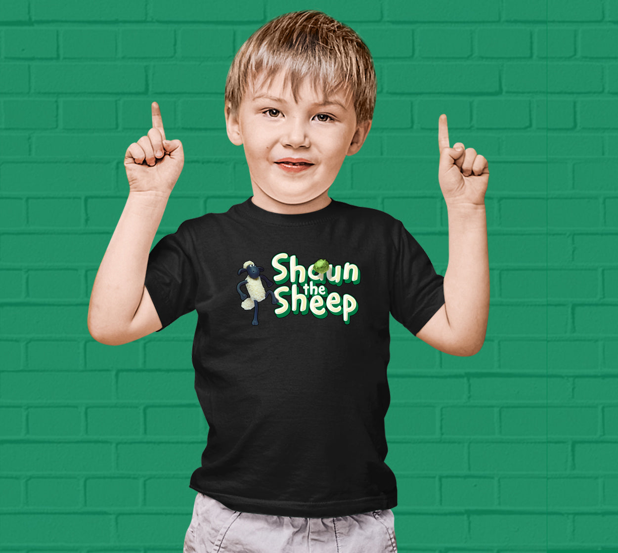 Shaun the Sheep - Black Typography Printed t shirt