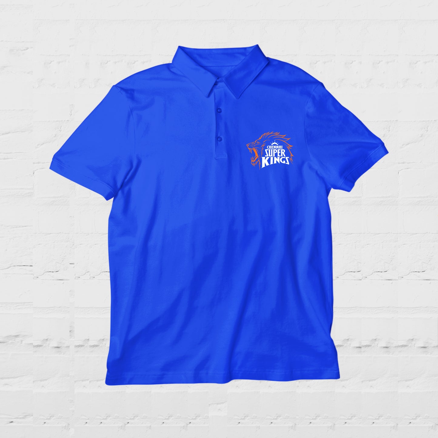 Chennai super Kings Logo Printed Polo T-shirt Royal Blue